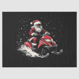 Santa Claus Snowmobile Motor Sled Funny Christmas Tissue Paper