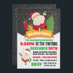 Santa Claus Snowy Christmas Party Invitation<br><div class="desc">Santa Claus Christmas Party invitation with snowflakes and a night sky with snow.
Great for any Holidy event!
Need help with the layout,  just email me at tkatz@me.com</div>
