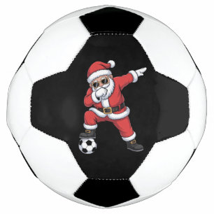 Santa Claus Soccer Dabbing Santa Gift Christmas Soccer Ball