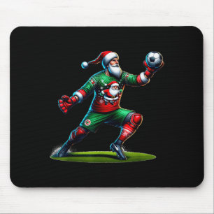 Santa Claus Soccer Goalie Christmas Xmas  Mouse Pad