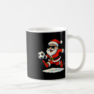 Santa Claus Soccer Sports Playing Christmas Snow X Coffee Mug