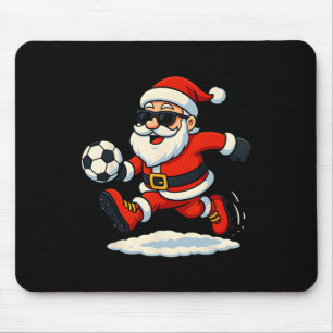 Santa Claus Soccer Sports Playing Christmas Snow X Mouse Pad