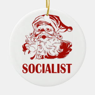 Santa Claus - Socialist Ceramic Tree Decoration