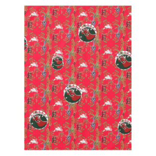 Santa Claus Sock Red Tablecloth