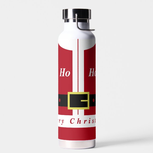 Santa Claus Stainless Steel Water Bottle (Left)
