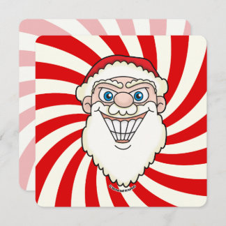 Santa Claus Starburst Screwball Graphics Flat Card