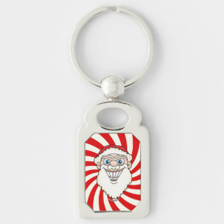 Santa Claus Starburst Screwball Graphics Key Ring