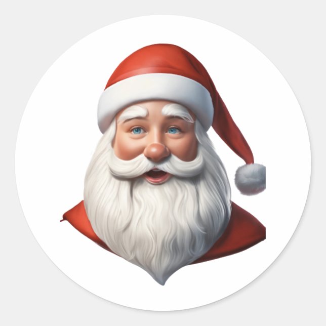 Santa Claus Sticker | Christmas Santa Stickers  (Front)