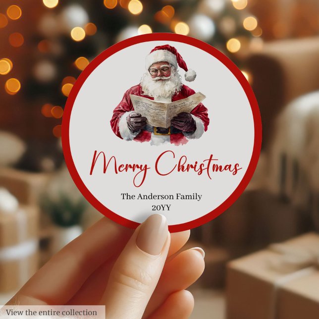 Santa Claus Sticker Label for Christmas Packaging (Santa Claus Sticker Label for Christmas Packaging)
