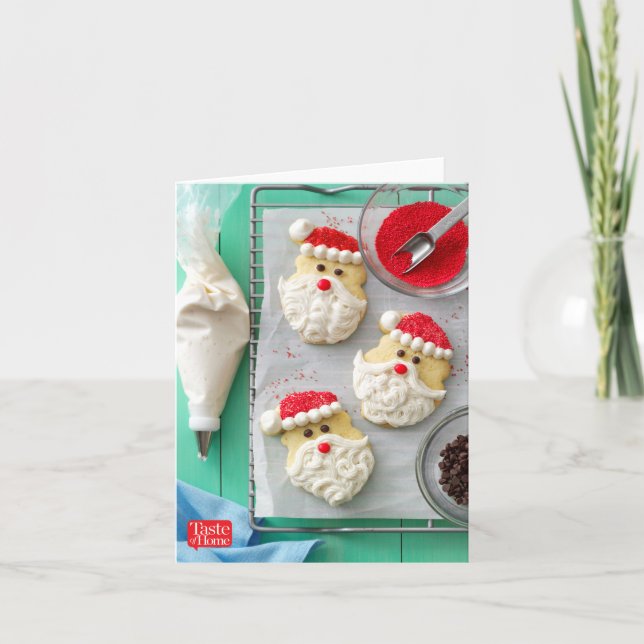Santa Claus Sugar Cookies Holiday Card (Front)