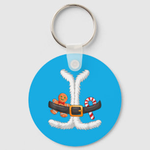 Santa Claus Suit Costume Matching Couple Halloween Key Ring