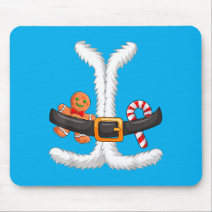 Santa Claus Suit Costume Matching Couple Halloween Mouse Pad