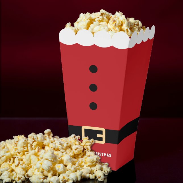 Santa Claus Suit Merry Christmas Popcorn Favour Box (Santa Claus Suit Belt Merry Christmas Favor Boxes
)