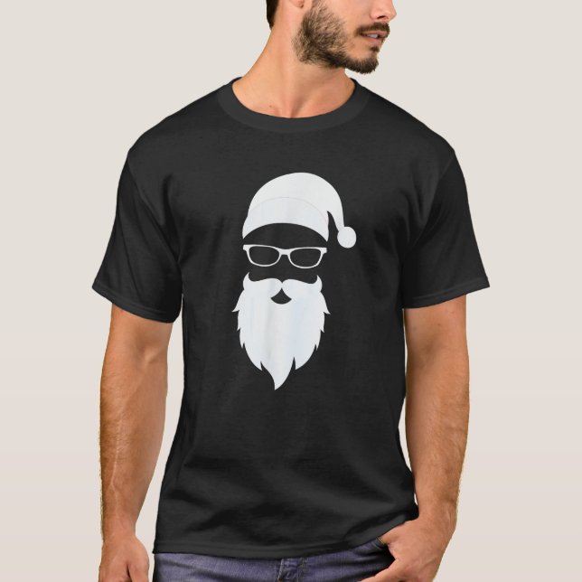 Santa Claus Sunglasses Funny Hipster Women Men Chr T-Shirt (Front)
