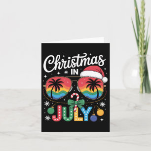 Santa Claus Sungles Beach Christmas In July Men Wo Card
