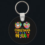 Santa Claus Sungles Beach Christmas In July Men Wo Key Ring<br><div class="desc">Santa Claus Sungles Beach Christmas In July Men Women Kid 2</div>