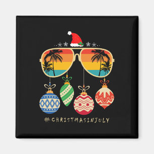 Santa Claus Sungles Beach Christmas In July Men Wo Magnet