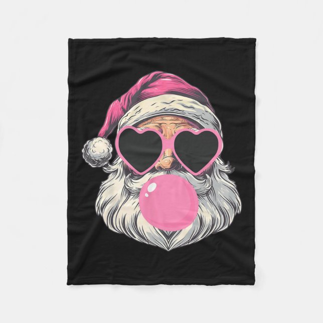 Santa Claus Sungles Christmas Xmas Family Pyjamas  Fleece Blanket (Front)