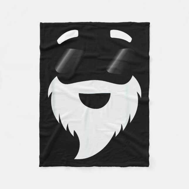 Santa Claus Sungles Funny Hipster Christmas Appare Fleece Blanket (Front)