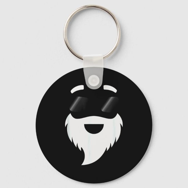 Santa Claus Sungles Funny Hipster Christmas Appare Key Ring (Front)