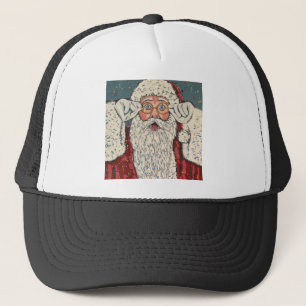 Santa Claus Surprised Trucker Hat