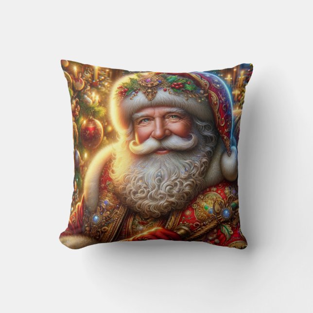 Santa Claus Throw Pillow (Front)