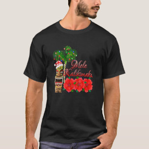 Santa Claus Tiki Mele Kalikimaka Christmas In Hawa T-Shirt