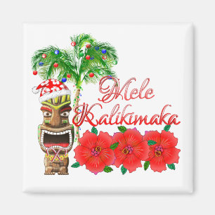 Santa Claus Tiki Mele Kalikimaka Magnet