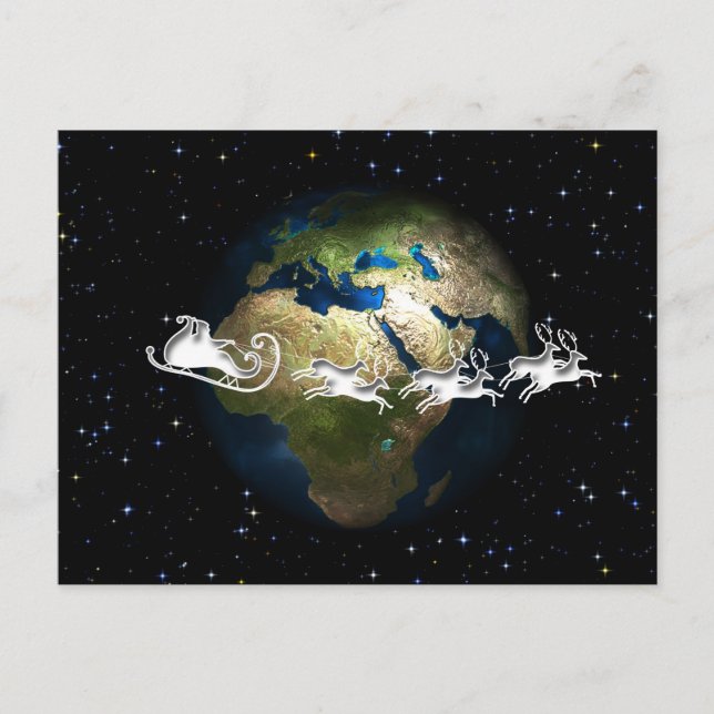 Santa Claus travel postcard (Front)