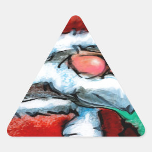 Santa Claus Triangle Sticker