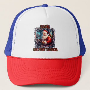 Santa Claus Trucker Christmas Holiday Driving Fest Hat