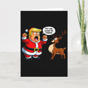 Santa Claus Trump Christmas They Are Eating The Re Card
