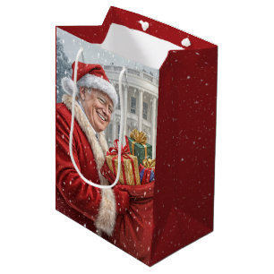 Santa Claus Trump With Gift Bag