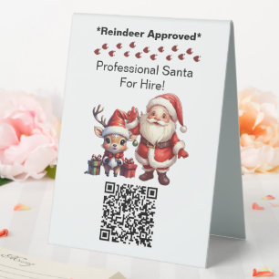 Santa Claus Two Sides Business Card Edit QR Code