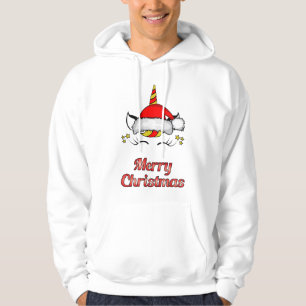 Santa Claus Unicorn Christmas Geek Funny Gift Idea Hoodie