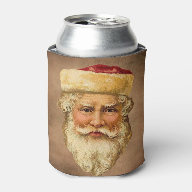 Santa Claus Vintage Can Cooler (Can Front)