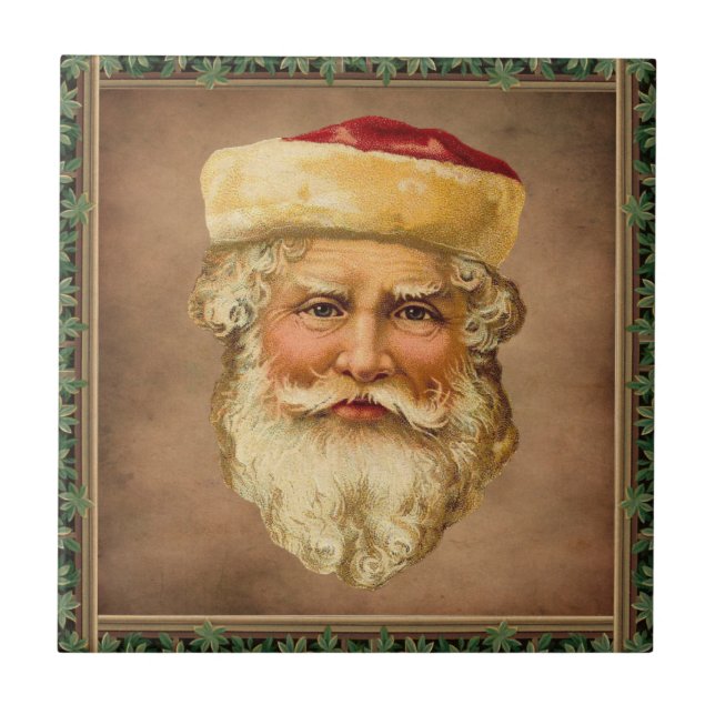 Santa Claus Vintage Ceramic Tile (Front)