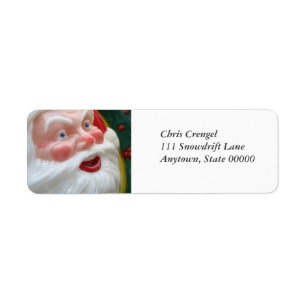 Santa Claus vintage head Return Address Label