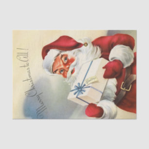 Santa Claus vintage illustration Tissue Paper