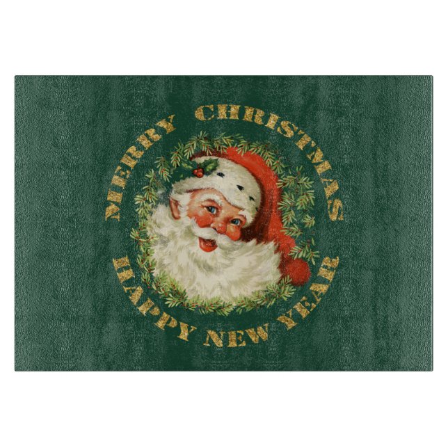 Santa Claus Vintage Image Cutting Board (Front)