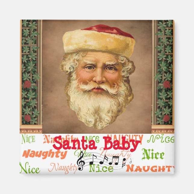 Santa Claus Vintage Magnet (Front)
