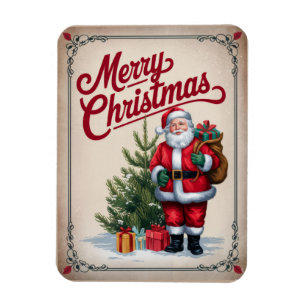 Santa Claus Vintage Merry Christmas Magnet