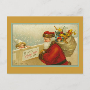 Santa Claus Vintage Merry Christmas Postcard