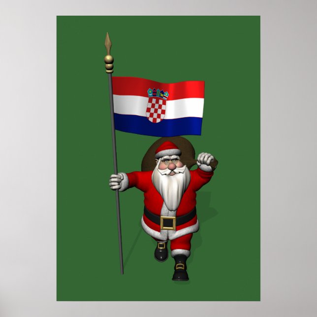 Santa Claus Visiting Croatia Poster (Front)