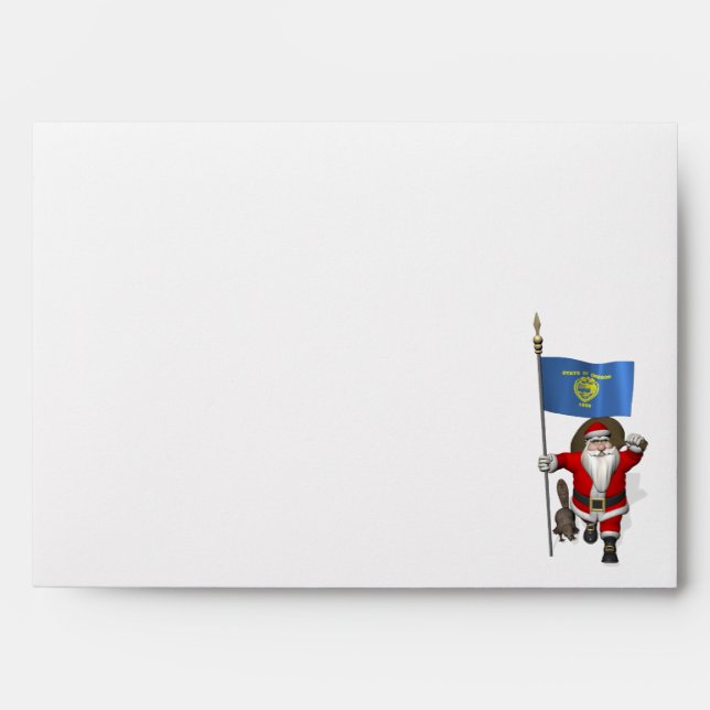 Santa Claus Visiting The Beaver State Envelope (Front)