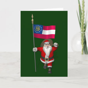 Santa Claus Visiting The Goober State Holiday Card