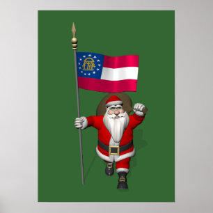 Santa Claus Visiting The Goober State Poster