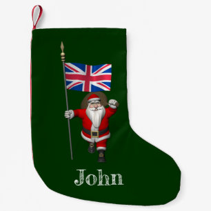 Santa Claus Visits United Kingdom Small Christmas  Small Christmas Stocking
