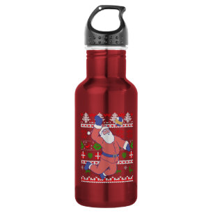 Santa Claus Volleyball Ugly Christmas 532 Ml Water Bottle