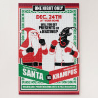 Santa Claus vs. Krampus Boxing Match Good vs. Evil